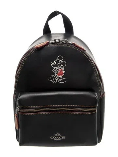 Pre-owned Coach Leather Backpack In Black