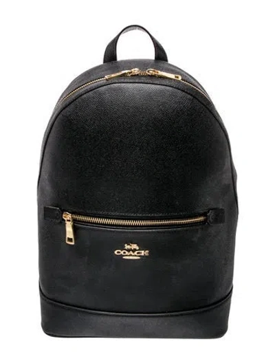 Pre-owned Coach Leather Backpack In Black