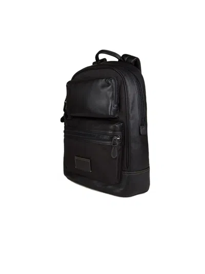 Coach Leather Backpack In Black