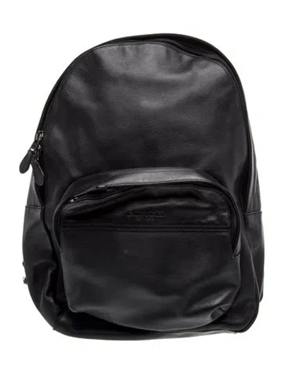 Pre-owned Coach Leather Backpack In Black
