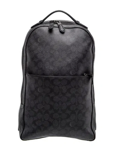Pre-owned Coach Leather Backpack In Black