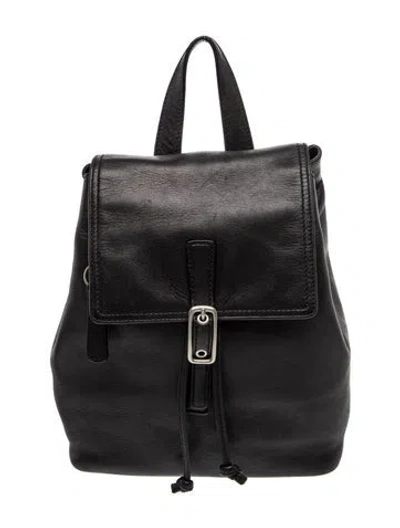Pre-owned Coach Leather Backpack In Black
