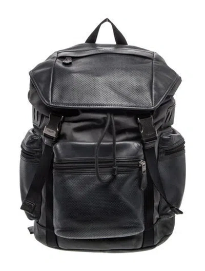 Pre-owned Coach Leather Backpack In Black