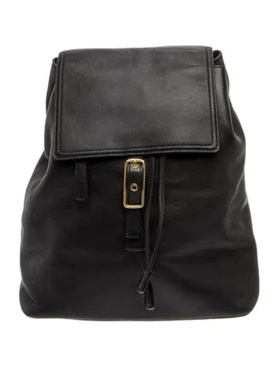 Pre-owned Coach Leather Backpack In Black