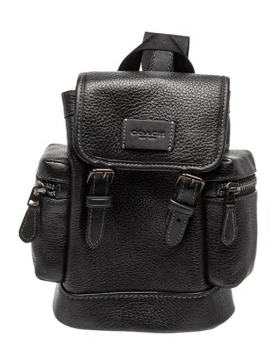 Pre-owned Coach Leather Backpack In Black