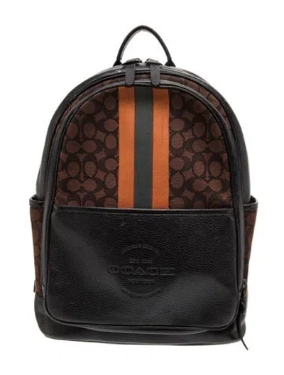 Pre-owned Coach Leather Backpack In Black
