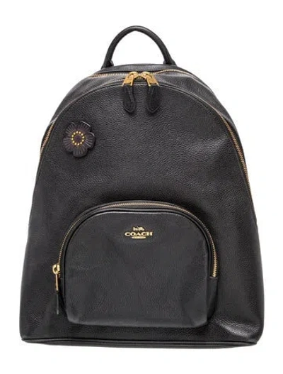 Pre-owned Coach Leather Backpack In Black