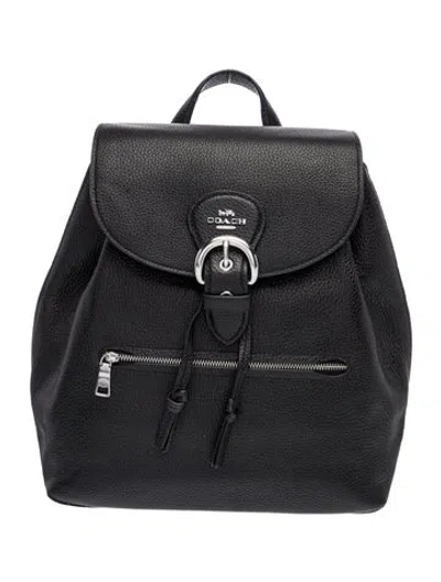 Pre-owned Coach Leather Backpack In Black