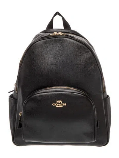 Pre-owned Coach Leather Backpack In Black