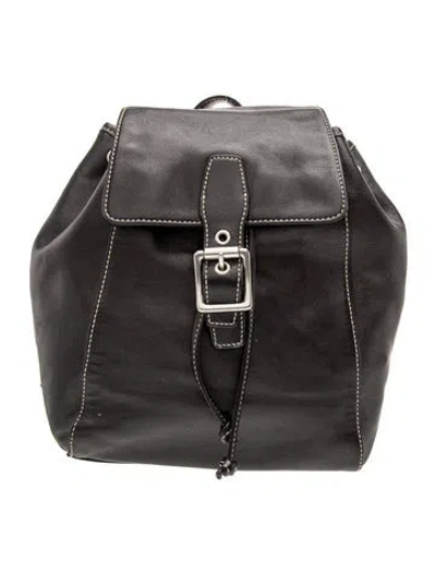 Pre-owned Coach Leather Backpack In Black