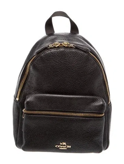 Pre-owned Coach Leather Backpack In Black