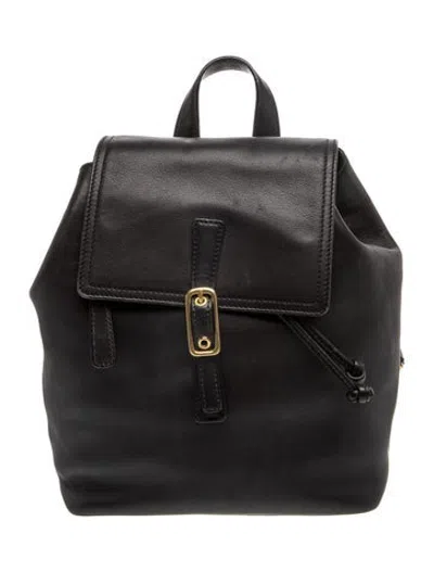 Pre-owned Coach Leather Backpack In Black