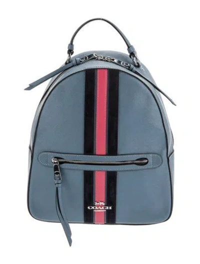 Pre-owned Coach Leather Backpack In Blue