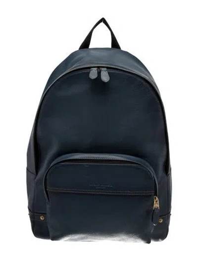 Pre-owned Coach Leather Backpack In Blue