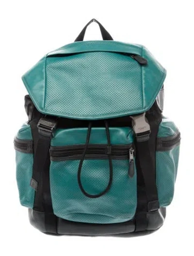 Pre-owned Coach Leather Backpack In Blue