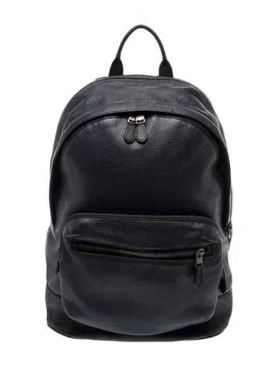 Pre-owned Coach Leather Backpack In Blue