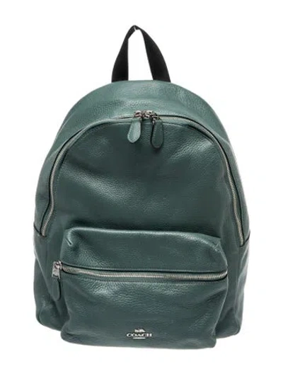 Pre-owned Coach Leather Backpack In Blue