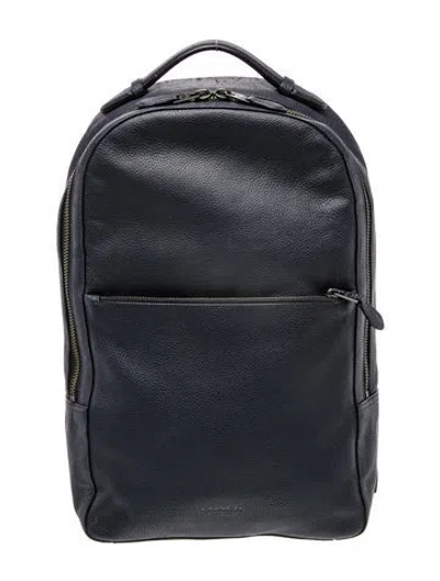 Pre-owned Coach Leather Backpack In Blue