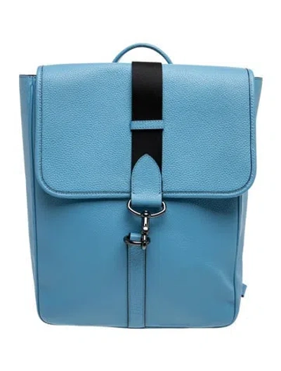 Pre-owned Coach Leather Backpack In Blue
