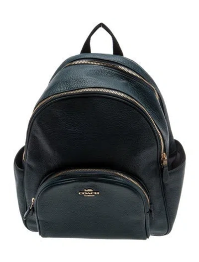 Pre-owned Coach Leather Backpack In Blue