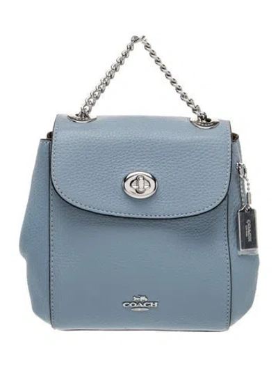 Pre-owned Coach Leather Backpack In Blue