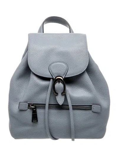 Pre-owned Coach Leather Backpack In Blue
