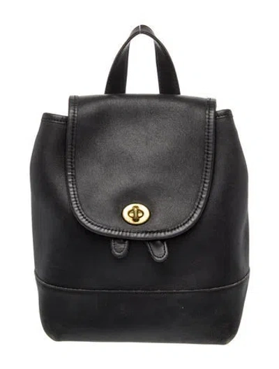 Pre-owned Coach Leather Backpack In Blue