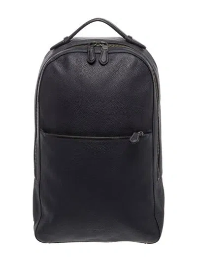 Pre-owned Coach Leather Backpack In Blue