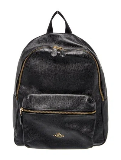 Pre-owned Coach Leather Backpack In Blue