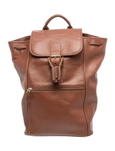 Pre-owned Coach Leather Backpack In Brown