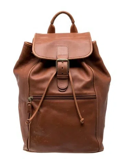 Pre-owned Coach Leather Backpack In Brown
