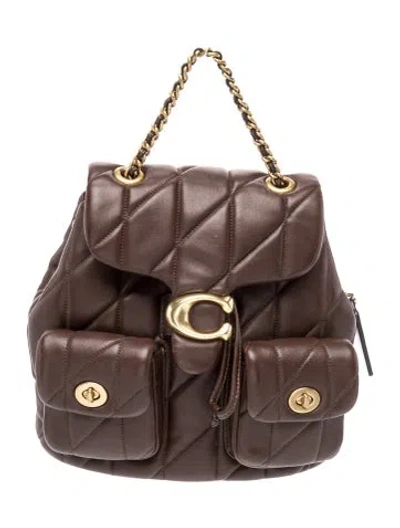 Pre-owned Coach Leather Backpack In Brown