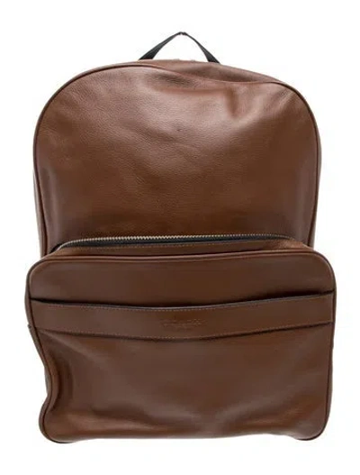 Pre-owned Coach Leather Backpack In Brown