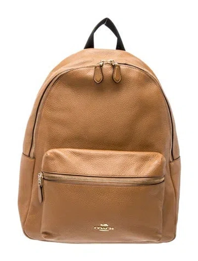 Pre-owned Coach Leather Backpack In Brown