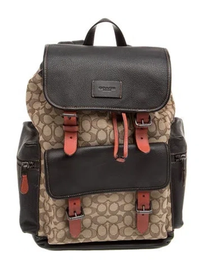 Pre-owned Coach Leather Backpack In Brown