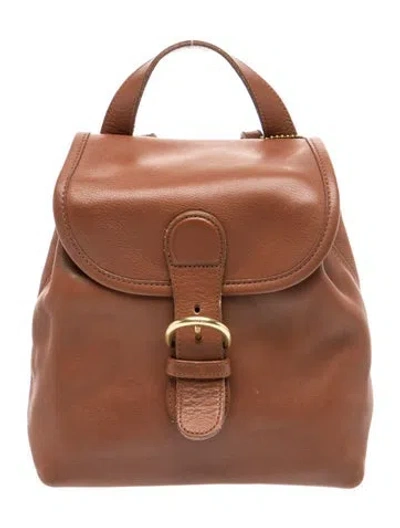 Pre-owned Coach Leather Backpack In Brown