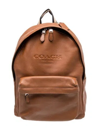 Pre-owned Coach Leather Backpack In Brown