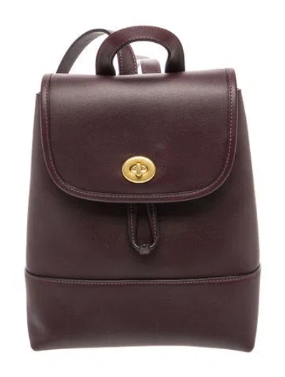 Pre-owned Coach Leather Backpack In Brown