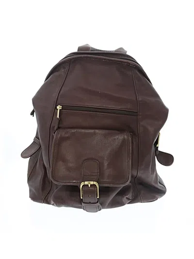 Pre-owned Coach Leather Backpack In Brown
