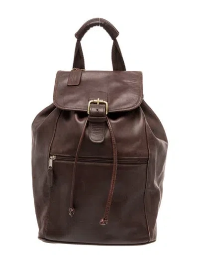 Pre-owned Coach Leather Backpack In Brown