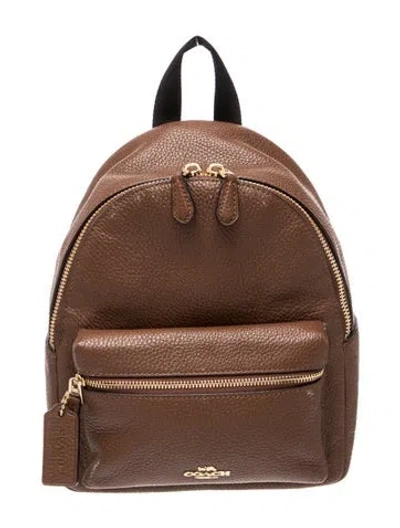 Pre-owned Coach Leather Backpack In Brown