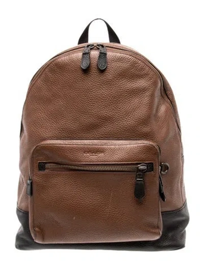 Pre-owned Coach Leather Backpack In Brown