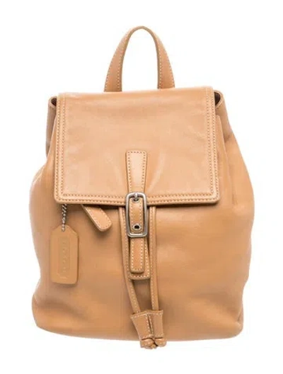 Pre-owned Coach Leather Backpack In Brown