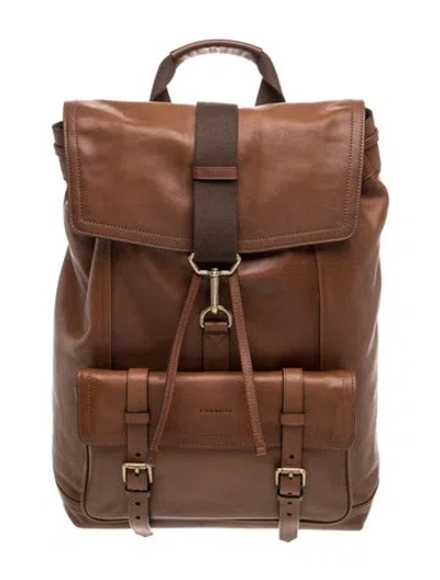 Pre-owned Coach Leather Backpack In Brown