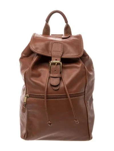 Pre-owned Coach Leather Backpack In Brown