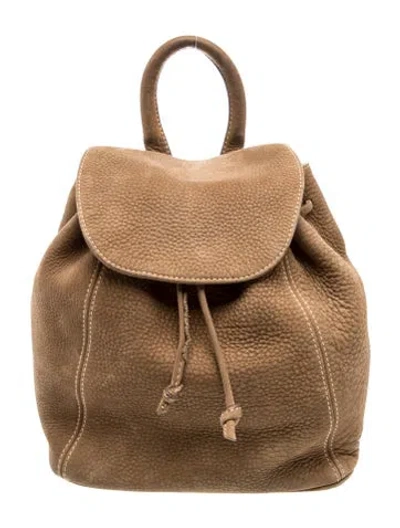 Pre-owned Coach Leather Backpack In Brown