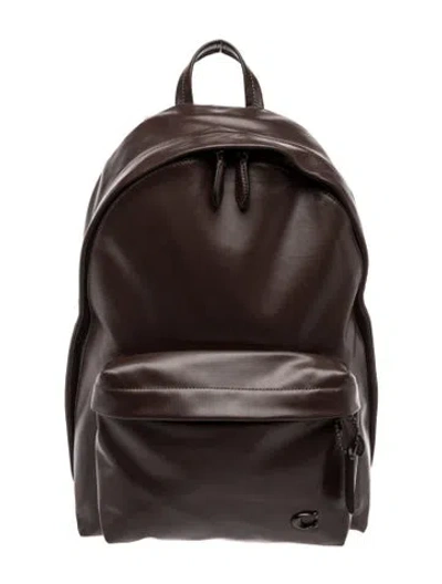 Pre-owned Coach Leather Backpack In Brown