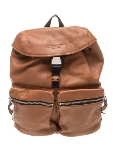 Pre-owned Coach Leather Backpack In Brown