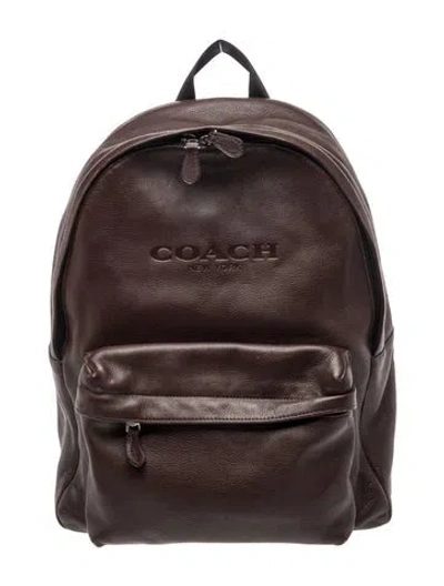 Pre-owned Coach Leather Backpack In Brown