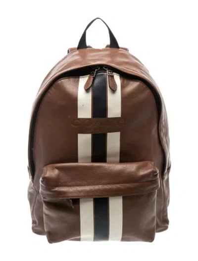 Pre-owned Coach Leather Backpack In Brown